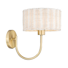 Golden 1084-1W BCB-WW - Golden Lighting Erma 1-light Wall Sconce in Brushed Champagne Brass